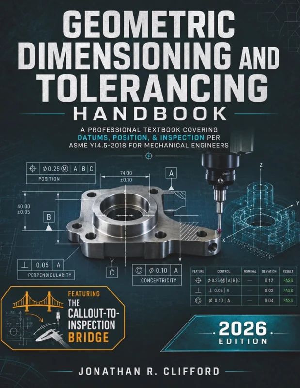 Geometric Dimensioning and Tolerancing Handbook: A Professional Textbook Covering Datums, Position, & Inspection per ASME Y14.5-2018 for Mechanical Engineers