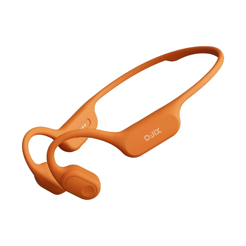 D-JIX Triton 600 – Bluetooth 6.0 & MP3 32GB Bone Conduction Earphones | Waterproof IP68 | Battery Life 15 Hours | Fast Charging | Built-in Microphone | Ideal for Sport & Work (Orange) - Image 1