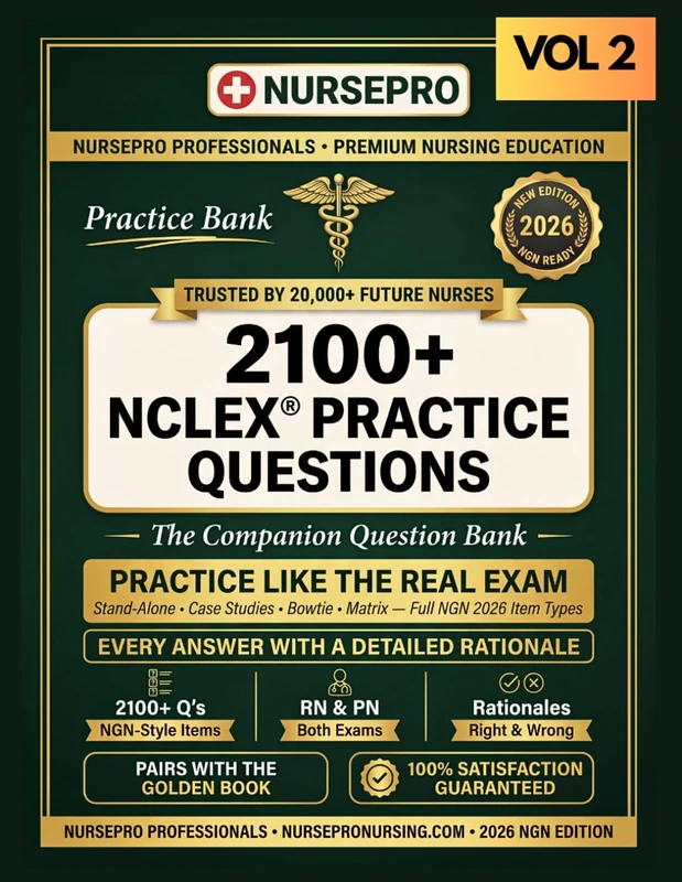 NCLEX Master Book | Volume 2 | 2100+ NGN-Style Practice Questions (2026 Edition): A QBANK THAT NEVER EXPIRES