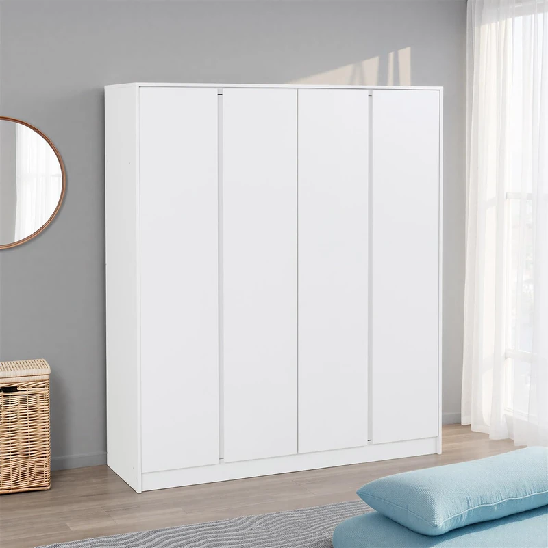 Seconique Malvern 4 Door Wardrobe in White