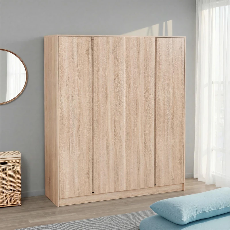 Seconique Malvern 4 Door Wardrobe in Sonoma Oak Effect