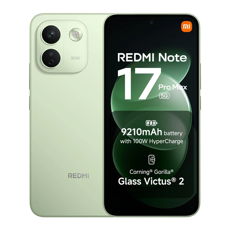 XIAOMI REDMI Note 17 Pro Max 5G, Smartphone 8+256GB, Green, 9210mAh Battery