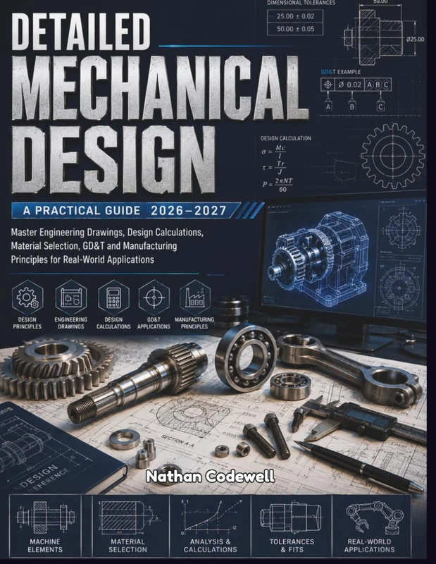 Detailed Mechanical Design: A Practical Guide: Master Engineering Drawings, Design Calculations, Material Selection, GD&T and Manufacturing Principles for Real-World Applications