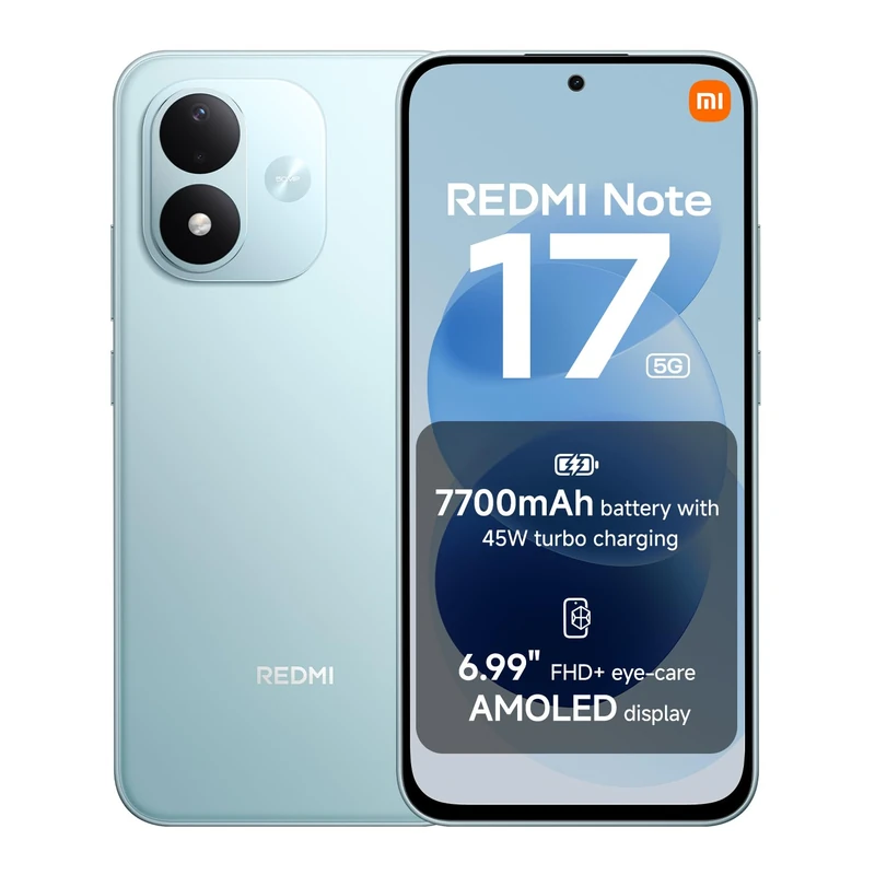 Xiaomi REDMI Note 17 5G, Smartphone 6+256GB, Sky Teal, 7700mAh battery