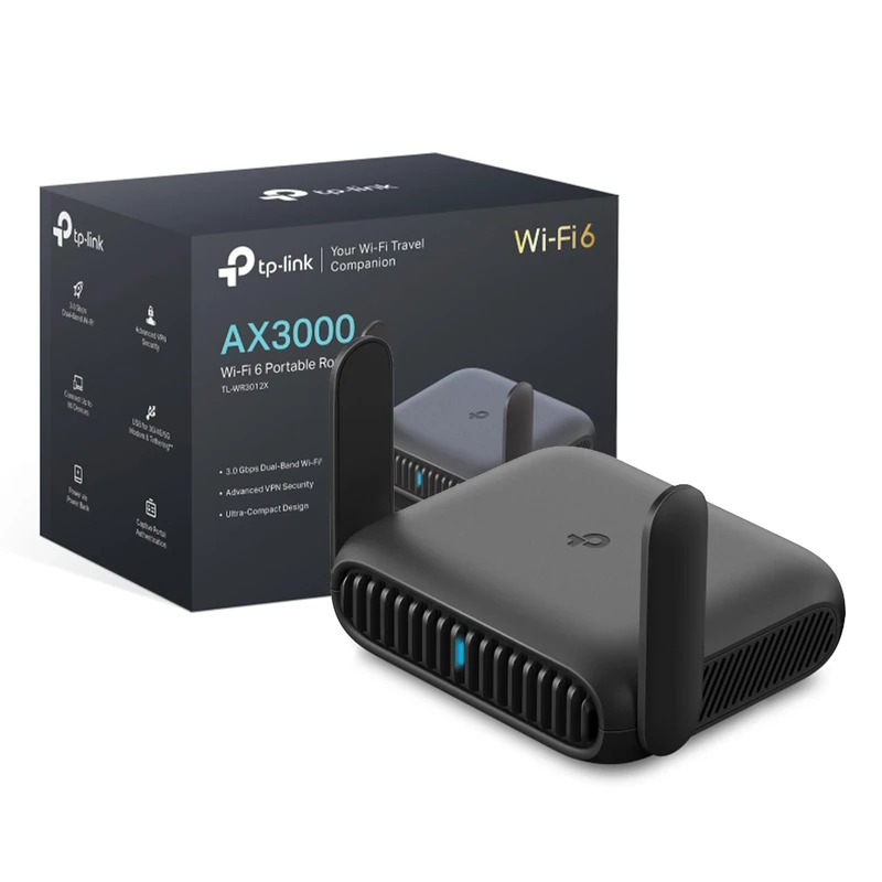 TP-Link TL-WR3012X AX3000Mbps WiFi 6 Dual Band Travel Router, VPN Router