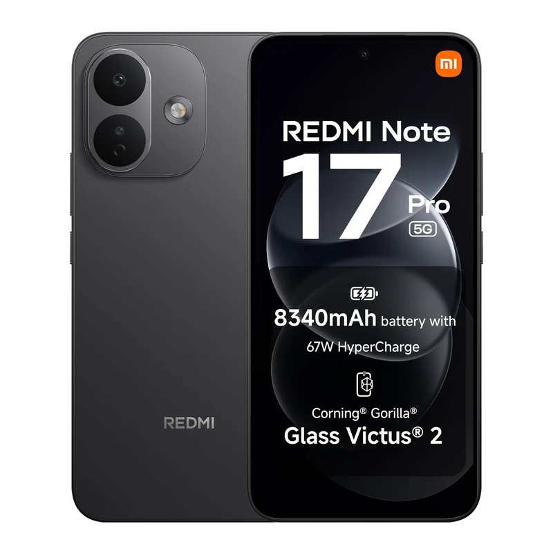 XIAOMI REDMI Note 17 Pro 5G, Smartphone 6+256GB, Black, 8340mAh Battery
