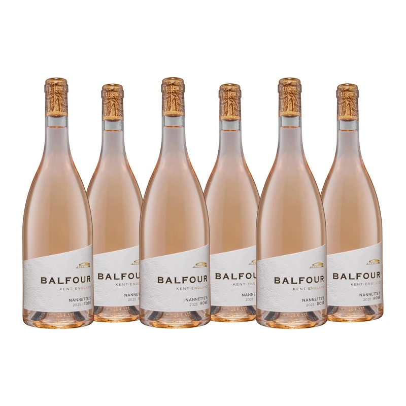 Balfour Nannette's Rosé English Still Wine (Case of 6), Hush Heath Estate Kent, Provence-Style Pale Dry Rosé, Vegan, 75cl