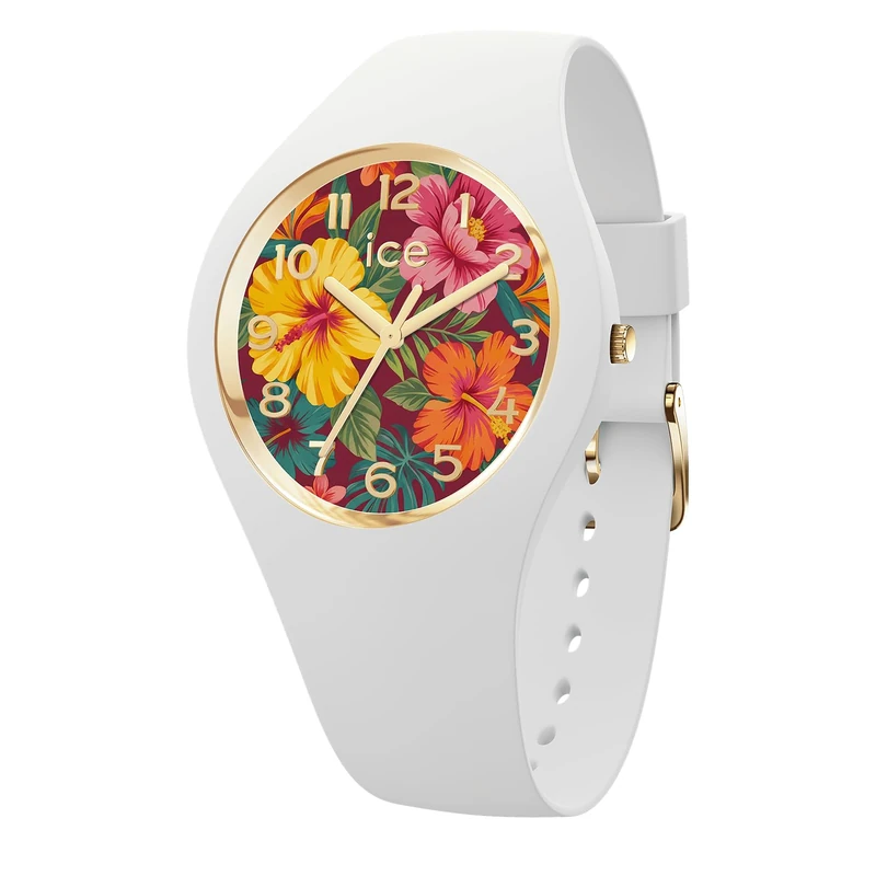 ICE-WATCH - ICE Flower Tropical Garden - Women's Watch with Silicon Strap - 025901 (Small 37mm)