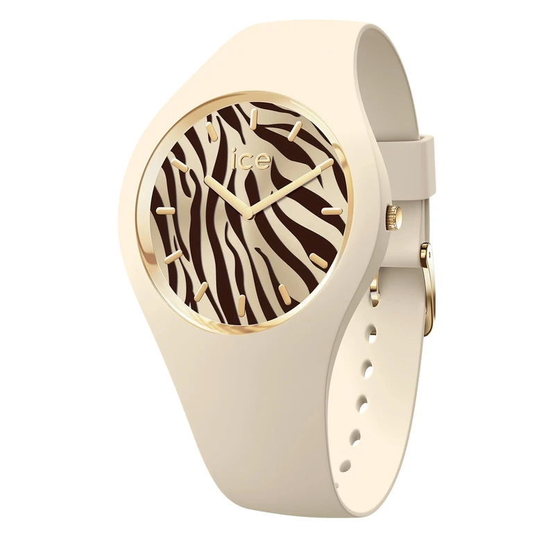 ICE-WATCH - ICE Wild Almond Skin Zebra - Women's Watch with Silicon Strap - 025892 (Small 37mm)