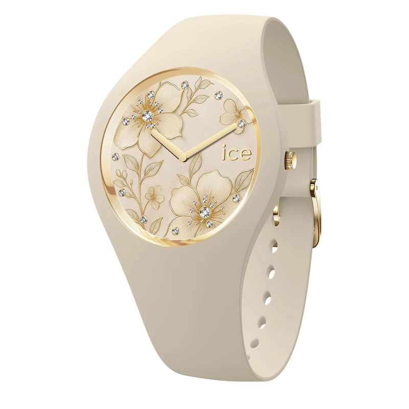 ICE-WATCH - ICE Flower Ivory Grace - Women's Watch with Silicon Strap - 025898 (Small 37mm)