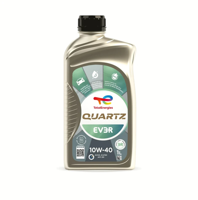 TotalEnergies Quartz EV3R 10W40 Engine Oil - ACEA A3/B4, API SN - Approved by VW 501.01, VW 505.00, RENAULT RN0700, RENAULT RN0710 - Reduce, Reuse, Regenerate Sustainability Engine Oil - 1L