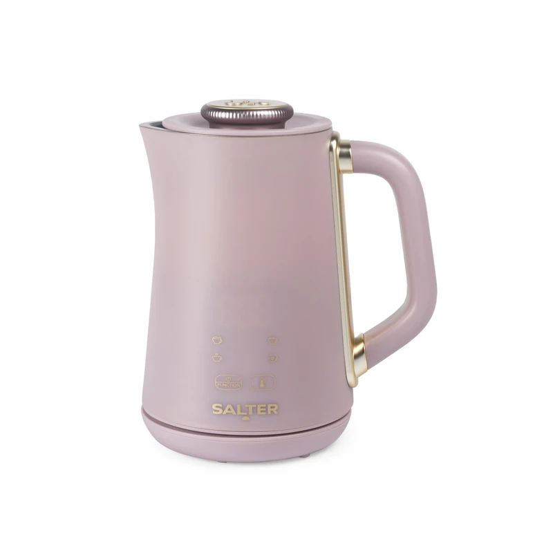 Salter Chocolatier To Share Electric Milk Frother - 4-in-1, 500W Automatic Hot Chocolate Maker, 500 ml Milk Warmer, Digital LED Corded Milk Frother, Non-Stick, 360° Base, Mauve - Image 1