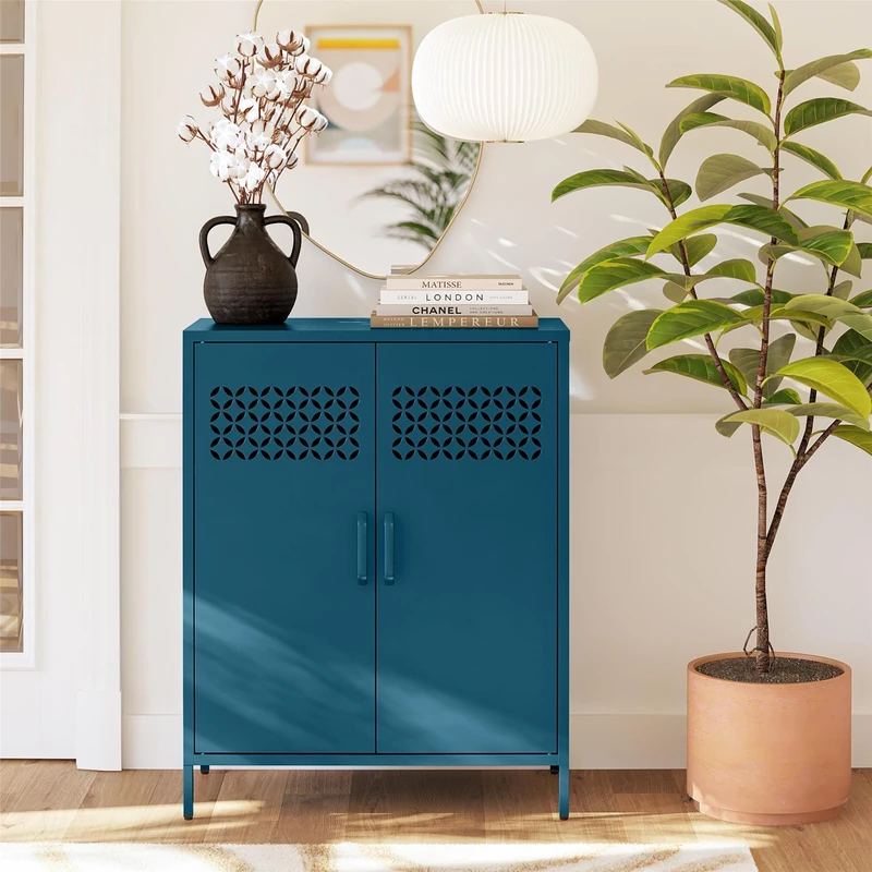 Annie Metal Cabinet with 2 Doors Blue