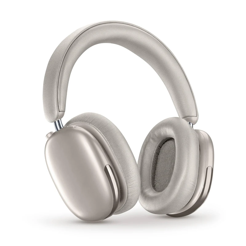 Music Sound Aurix Bluetooth Over Ear Headphones with Active Noise Cancelling, Spatial Audio, Ear Controls, Microphone and Up to 35 Hours of Playtime, White - Image 1