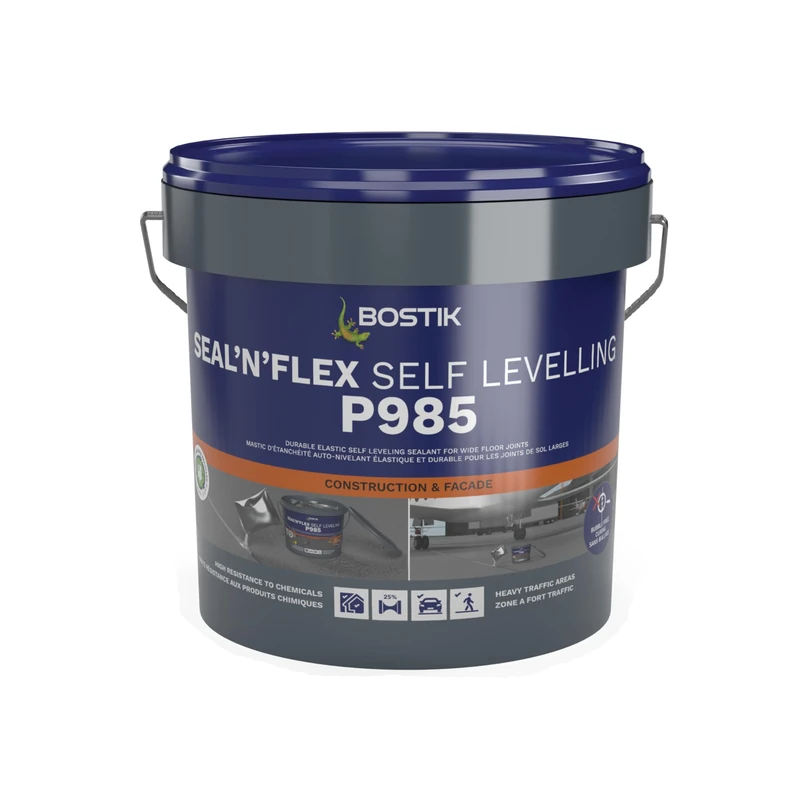 BOSTIK P985 Self-Levelling Sealant 20kg Bucket – Industrial Polyurethane Floor Joint Sealant – Heavy Duty, Flexible, Waterproof & Chemical Resistant – for Concrete, Traffic & Expansion Joints