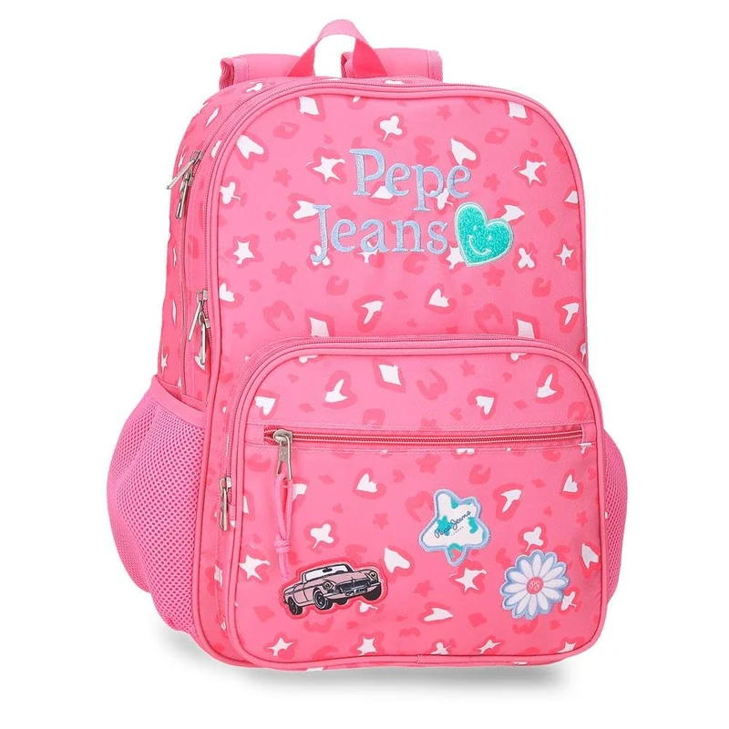 Pepe Jeans Evelyn Trolley-Adaptable Backpack Laptop 15.6 Inches Pink 30x40x12 cm Polyester 14,4L by Joumma Bags