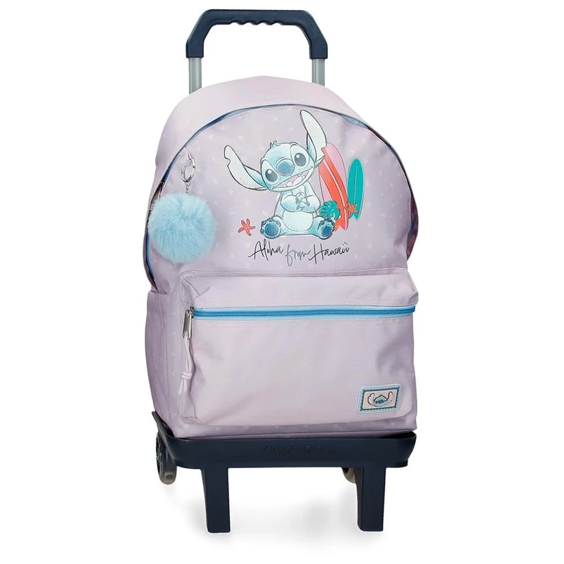 Disney Joumma from Hawaii School Backpack with Trolley Pink 31,5x44x15 cm Polyester 20,79L