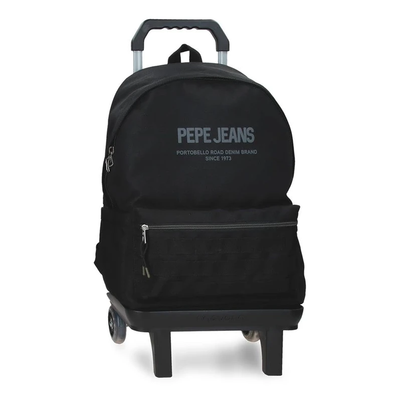 Pepe Jeans Edward School Backpack with Trolley Laptop 15.6 Inches Black 31x44x17,5 cm Polyester 23,87L by Joumma Bags