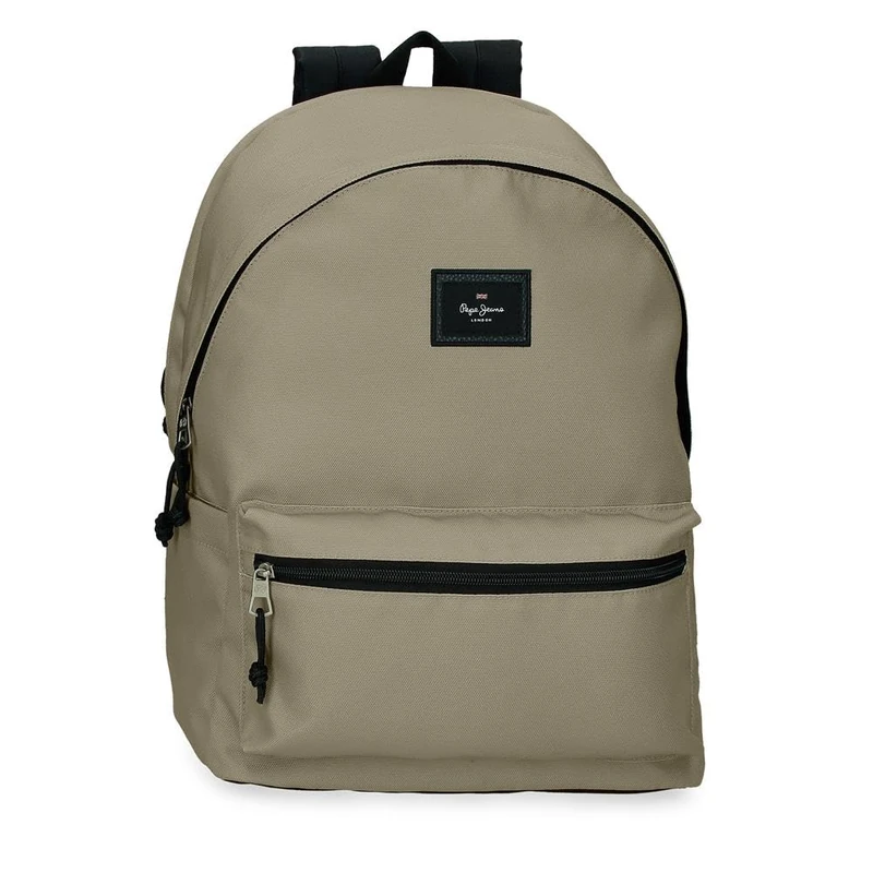 Pepe Jeans Aris Evergreen Laptop Backpack Laptop 15.6 Inches Beige 31x44x17,5 cm Polyester 23,87L by Joumma Bags