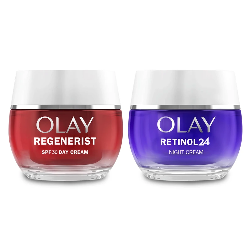 Olay Regenerist Day Cream & Retinol Night Bundle: Day Face Cream SPF30 50ml and Retinol 24 Night Cream 50ml