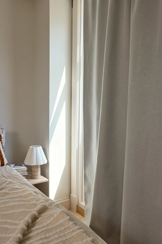 Jotex Moonbeam Blackout Curtain, Multifunctional Curtain with 100% Light Blocking (Pack of 1), Light Beige, 135 x 300 cm