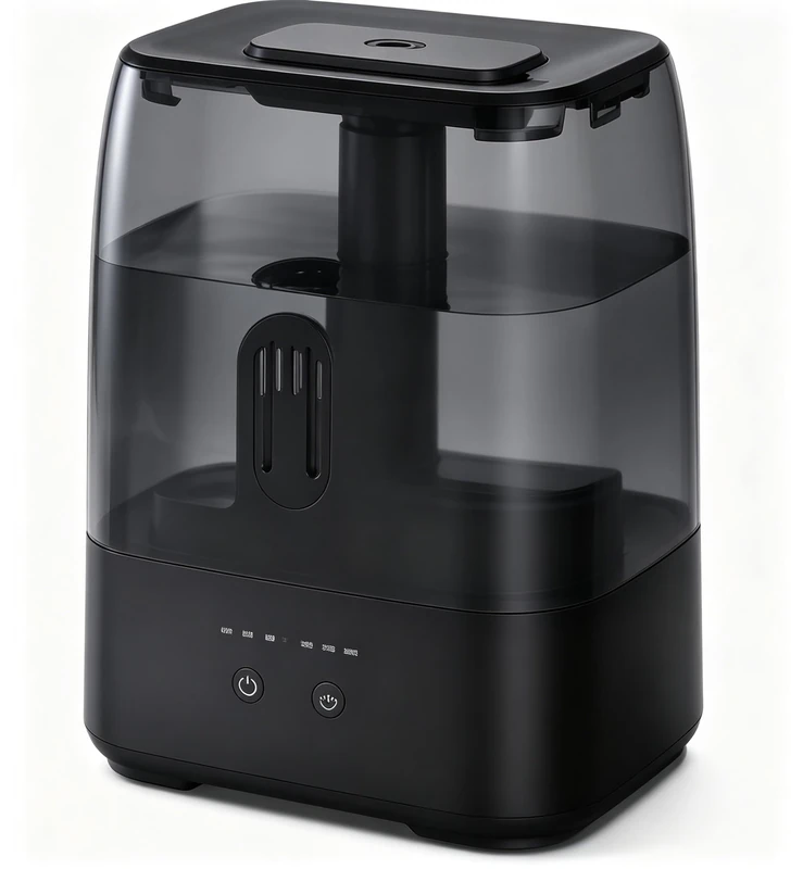 DeLLETIR LV15T Ultrasonic Cool Mist Humidifier with Aromatherapy, 3.5L Large Capacity Humidifier with Auto Shut-Off, 16W Energy-Efficient Humidifier for Medium Rooms, Black, AC100-240V GB Plug