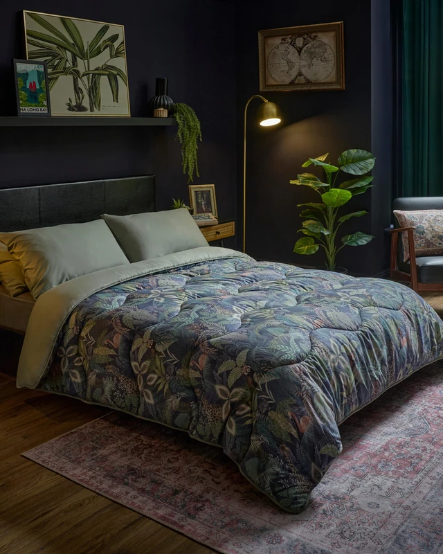 Night Lark Coverless Duvet 10.5 Tog Midnight Safari, Double