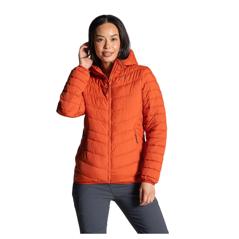 Craghoppers Womens Complite IX Hooded Jacket Packable Hiking Thermal Compressible Coat
