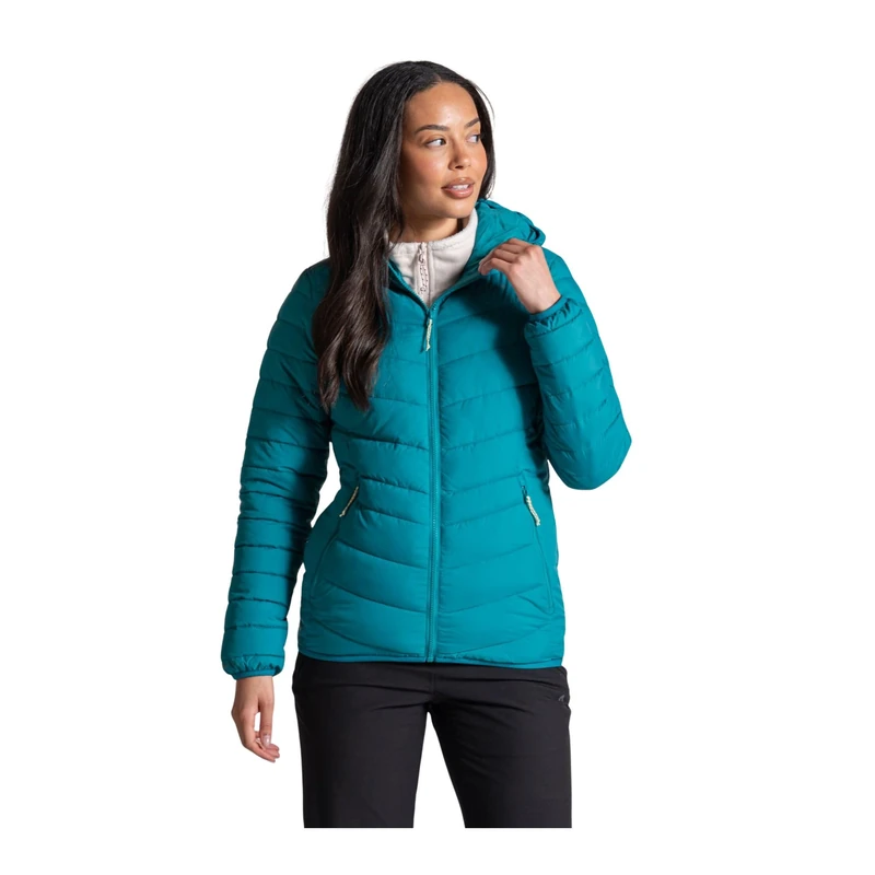 Craghoppers Womens Complite IX Hooded Jacket Packable Hiking Thermal Compressible Coat