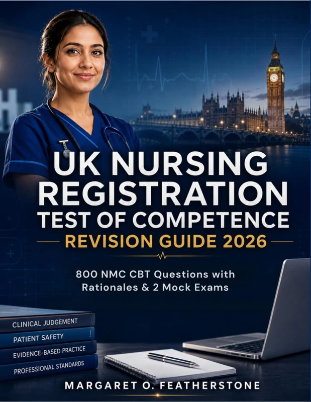 Uk Nursing Registration Test of Competence Revision Guide 2026: 800 NMC CBT Questions with Rationales & 2 Mock Exams