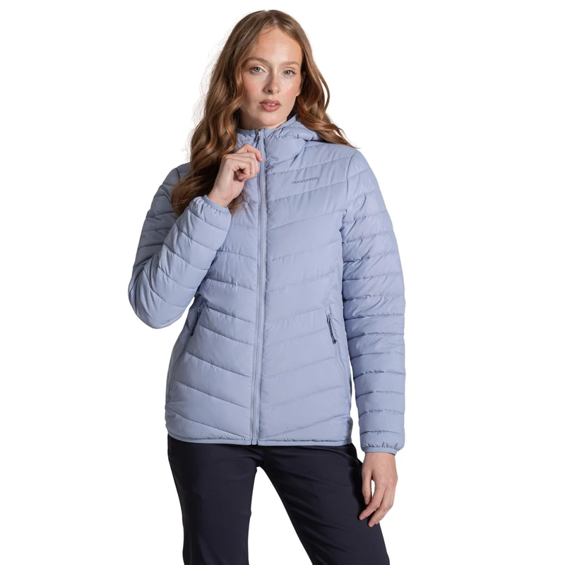 Craghoppers Womens Complite IX Hooded Jacket Packable Hiking Thermal Compressible Coat