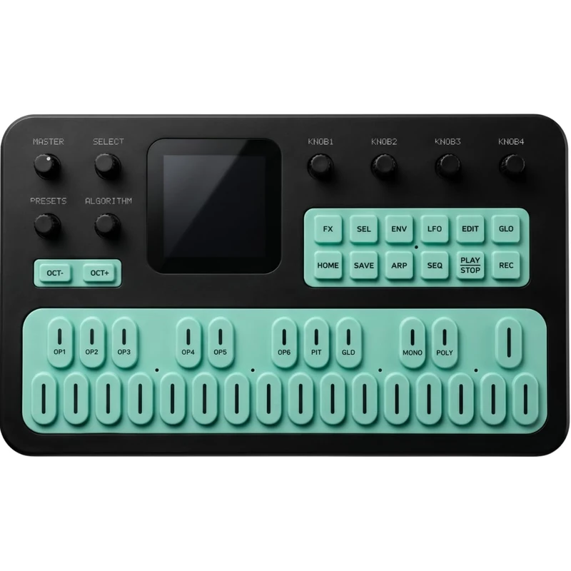M-Vave FM1 - FM Synthesizer, Portable 27-Key FM Synth with 128 Presets, 32 Algorithms, 6 Operators, Built-in Speaker, Arpeggiator, 16-Step Sequencer, USB-C, BLE MIDI and MIDI In