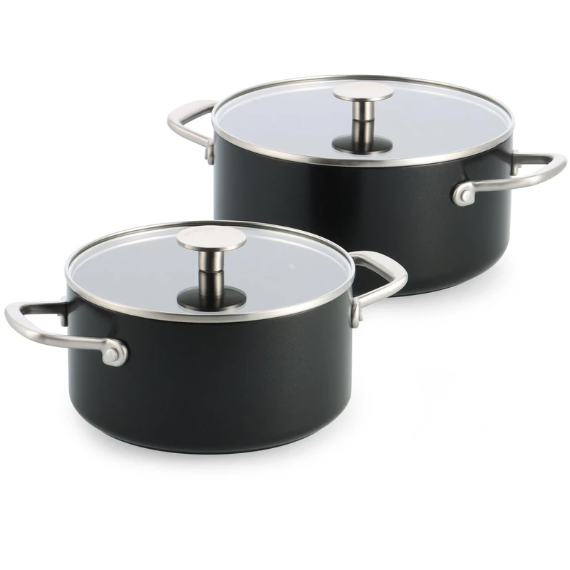 KA-ADV-FA Black Alu cvd cass 20+24cm Casserole Stockpot