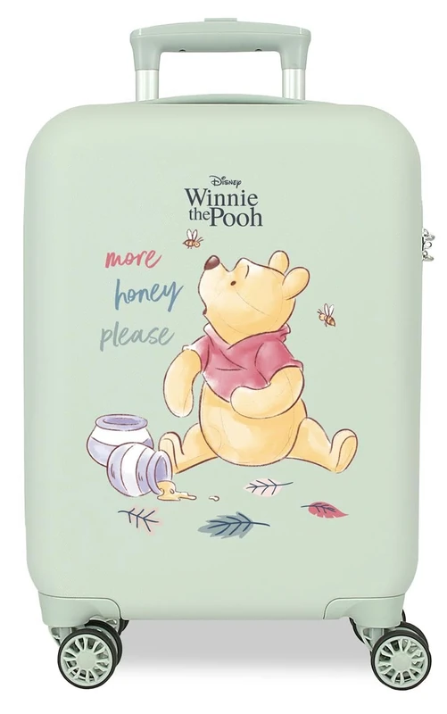 Joumma Disney Winnie The Pooh Cabin Suitcase Green 33 x 50 x 20 cm Rigid ABS Side Combination Lock 28L 2.2 kg 4 Double Wheels Hand Luggage - Image 1