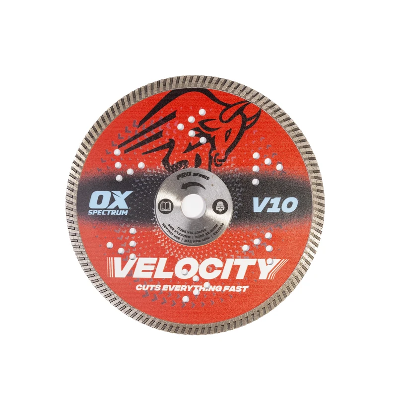 OX Pro V10 Diamond Blade for Concrete 230mm (9") x 22.23mm Bore – Professional Turbo Cutting Disc for Brick, Stone & Masonry – Fast Clean Cuts