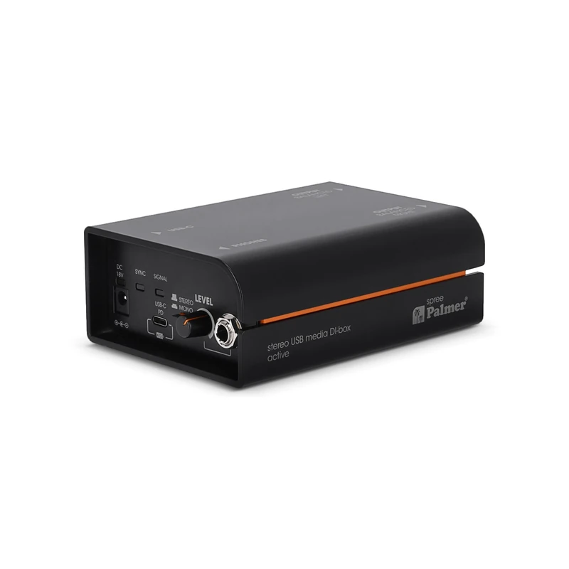 Palmer SPREE – Active Stereo USB-C Media DI Box, Black