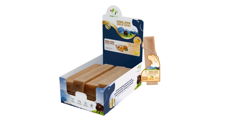 Pawfect Himalayan Yak Dog Chews with Real Mango - All Natural - Plaque Off And Tartar Control - High Protein, Grain-free Dog Treats - Pack of 20 Chews for Medium Dogs (1300g/45.85oz)