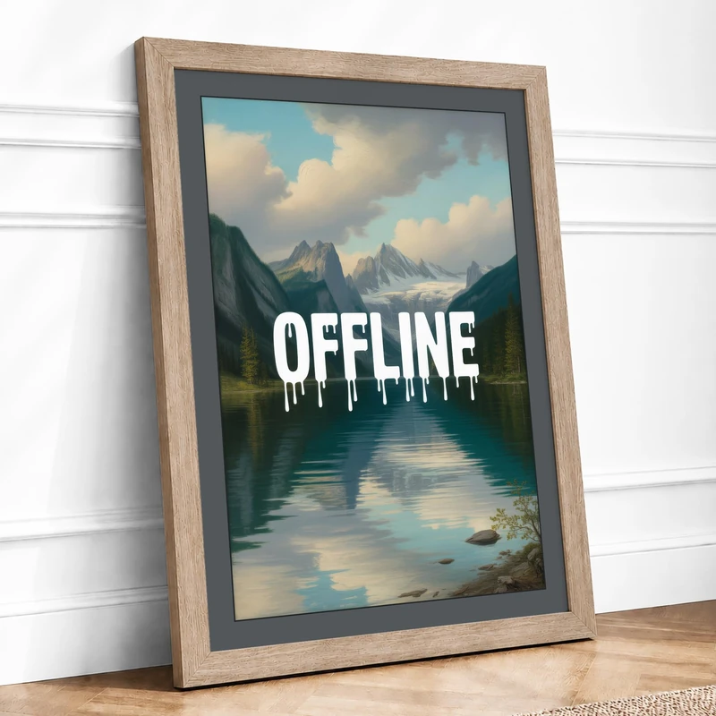 Offline Apartheid Modern Framed Wall Art Print A1 (84.1×59.4cm) Oak, Wall Decor for Living Room, Bedroom, Office & Home, Ready to Hang, Art Gift - Image 1