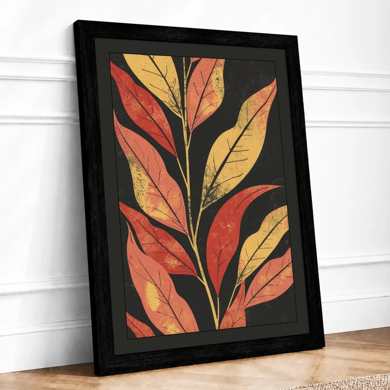 Gilded Botanica Botanical Framed Wall Art Print A1 (84.1×59.4cm) Black, Wall Decor for Living Room, Bedroom, Office & Home, Ready to Hang, Art Gift - Image 1