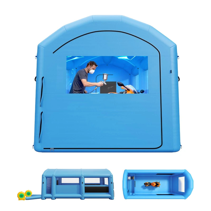 VEVOR Inflatable Paint Booth, 20x10 x 8 ft, Portable Spray Booth 550W+750W