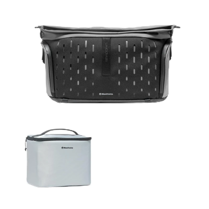 Manfrotto UNCOVER Camera Messenger Bag 12L, Expandable Roll-Top