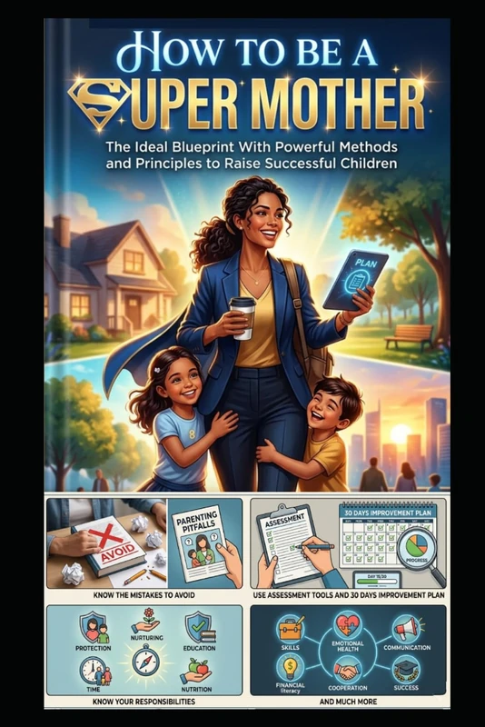 How To Be A Super Mother: An Ideal Guide With Powerful Methods, Principles, Assessment Tools, Knowing The Mistakes To Avoid, 30 Days Challenge to Raise Successful Children - Image 1