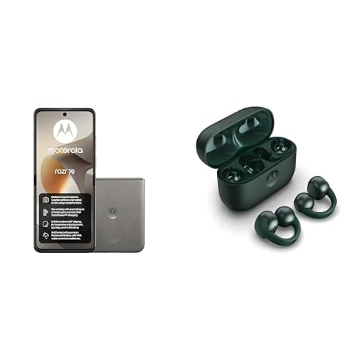 Motorola Razr 70 Bright White with Moto buds loop - Green