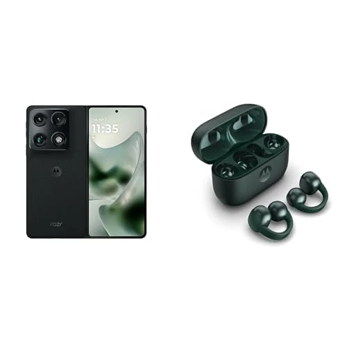 Motorola Razr70 Fold BLACKEND BLUE with Moto buds loop - Green