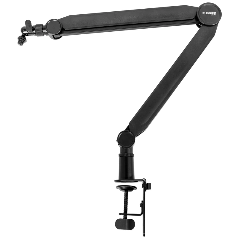Plugger Studio Flextream Articulated Table Mic Stand Flexible Mic Arm for Podcast, Streaming, Voiceover, Home Studio, Video, Desk, Clamp Mount, Mic Adapters and Camera Included