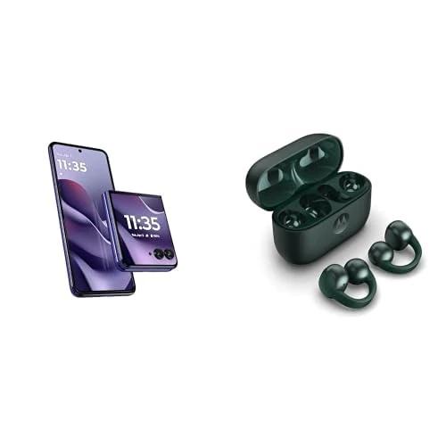Motorola Razr70 Ultra ORIENT BLUE with Moto buds loop - Green
