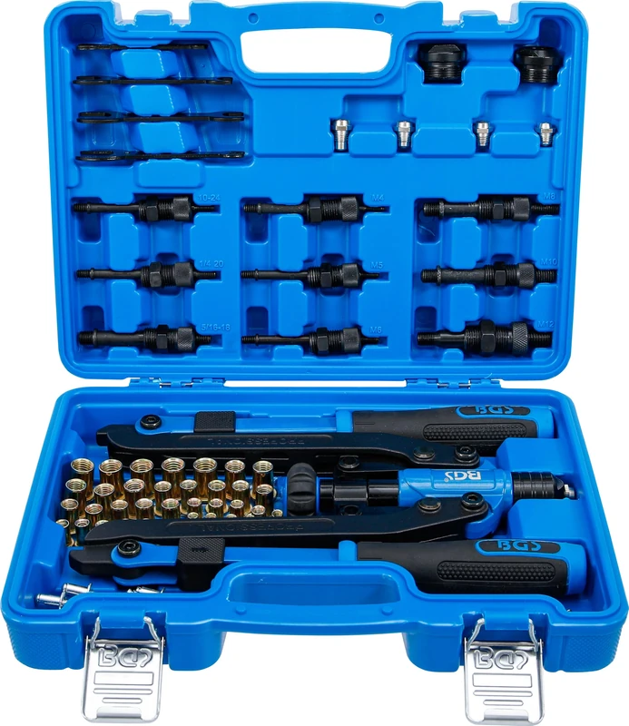 BGS 74579 Riveter Set Long Sleeve for Blind Rivets and Rivet Nuts - Image 1