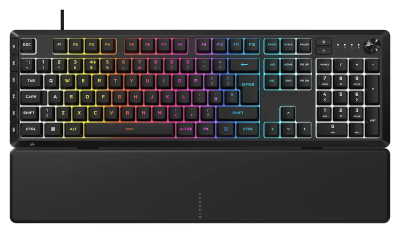 Corsair SKIFF 100 PLUS Quiet RGB Wired Gaming Keyboard (QWERTY UK) – Black