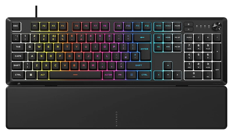 Corsair SKIFF 100 Quiet RGB Wired Gaming Keyboard (QWERTY UK) – Black