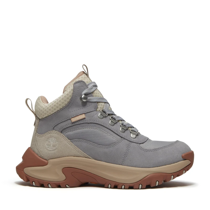 Timberland Mt. Maddsen Peak Mid Lace Up Waterproof Hiking Boot Medium Grey Suede